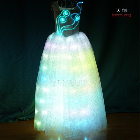 Led dance luminous dress for event